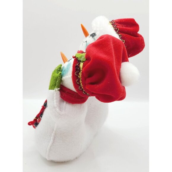 Annalee Christmas Delights Duo Snowman Couple Plush Decor 2012 Collection 7" - Picture 3 of 9